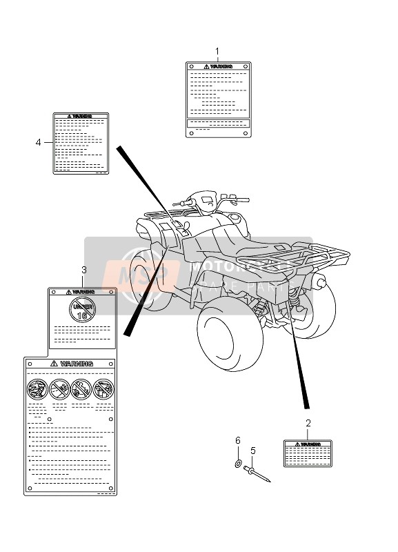 Suzuki LT-A750X(Z) KINGQUAD AXi 4X4 2012 Etiqueta (LT-A750X P24) para un 2012 Suzuki LT-A750X(Z) KINGQUAD AXi 4X4