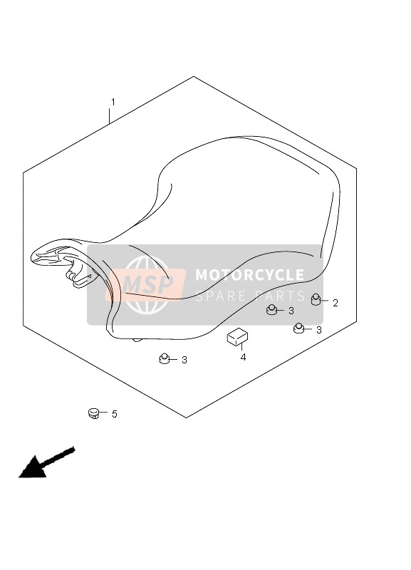 Suzuki LT-A750X(Z) KINGQUAD AXi 4X4 2012 Posto A Sedere (LT-A750X P17) per un 2012 Suzuki LT-A750X(Z) KINGQUAD AXi 4X4