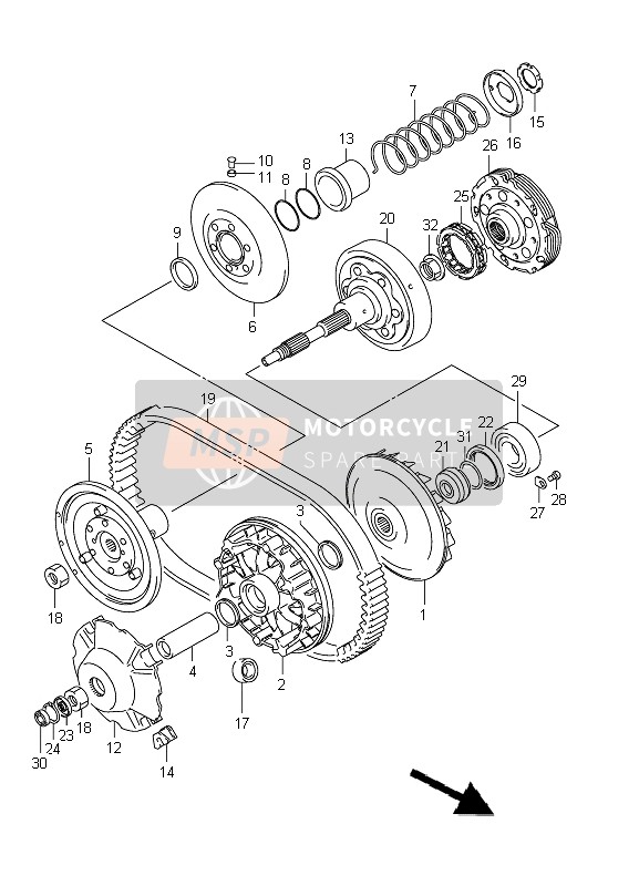 Suzuki LT-A400(Z) KINGQUAD ASi 4x4 2012 Transmission (1) for a 2012 Suzuki LT-A400(Z) KINGQUAD ASi 4x4