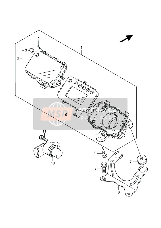 Suzuki LT-A400F(Z) KINGQUAD ASi 4x4 2015 Compteur De Vitesse (LT-A400F) pour un 2015 Suzuki LT-A400F(Z) KINGQUAD ASi 4x4