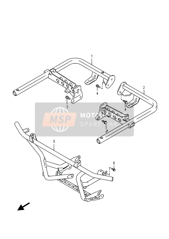 Suzuki LT-A500XP(Z) KINGQUAD AXi 4x4 2015 Repose Pieds pour un 2015 Suzuki LT-A500XP(Z) KINGQUAD AXi 4x4