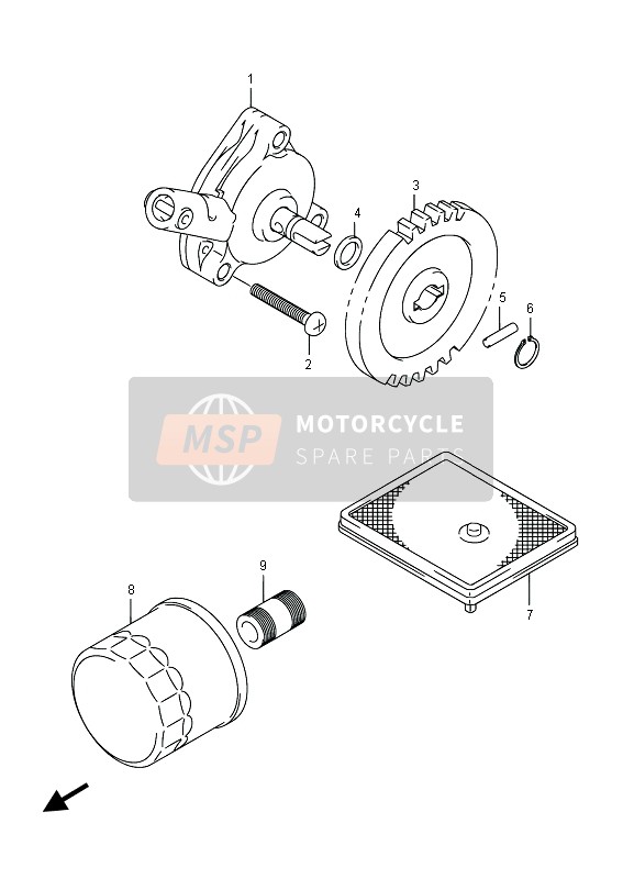 Suzuki LT-A500X(Z) KINGQUAD AXi 4x4 2015 Oil Pump for a 2015 Suzuki LT-A500X(Z) KINGQUAD AXi 4x4