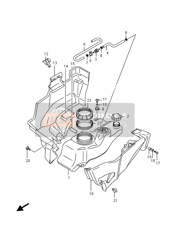 Suzuki LT-A750XV(Z) KINGQUAD AXi 4X4 2015 Fuel Tank for a 2015 Suzuki LT-A750XV(Z) KINGQUAD AXi 4X4