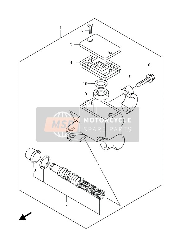 Suzuki LT-A750XV(Z) KINGQUAD AXi 4X4 2015 Front Master Cylinder for a 2015 Suzuki LT-A750XV(Z) KINGQUAD AXi 4X4