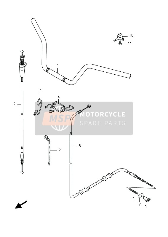 Suzuki LT-A750X(Z) KINGQUAD AXi 4X4 2015 Handlebar for a 2015 Suzuki LT-A750X(Z) KINGQUAD AXi 4X4