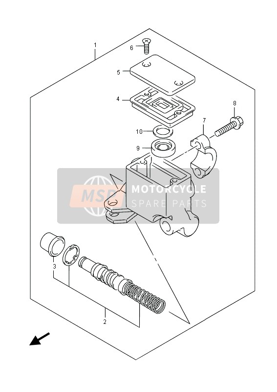 Suzuki LT-A750XPV(ZV) KINGQUAD AXi 4X4 2015 Front Master Cylinder for a 2015 Suzuki LT-A750XPV(ZV) KINGQUAD AXi 4X4