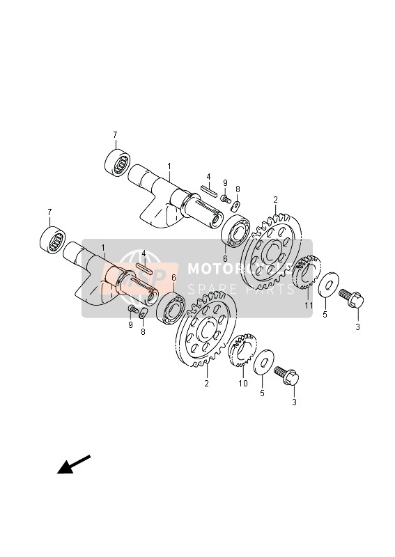 Suzuki LT-A750XP(Z) KINGQUAD AXi 4x4 2014 Bilanciatore a manovella per un 2014 Suzuki LT-A750XP(Z) KINGQUAD AXi 4x4