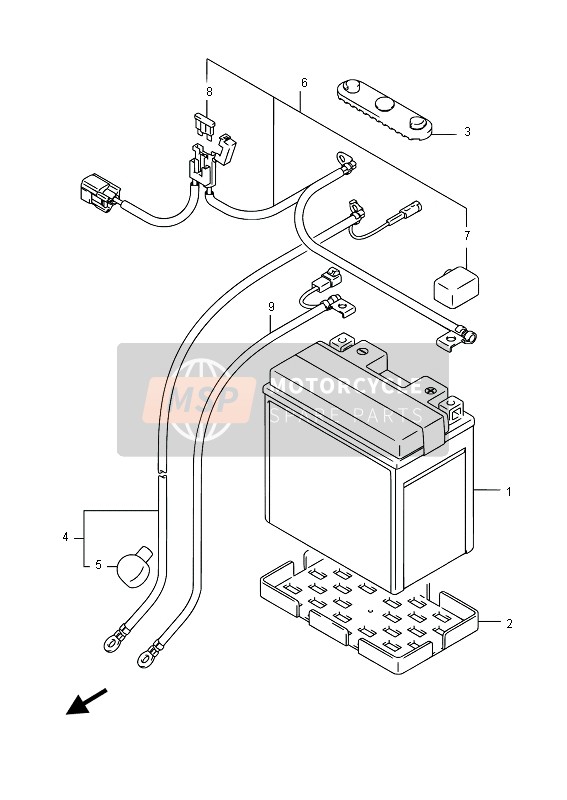 Suzuki LT-A750XP(Z) KINGQUAD AXi 4x4 2015 Battery for a 2015 Suzuki LT-A750XP(Z) KINGQUAD AXi 4x4