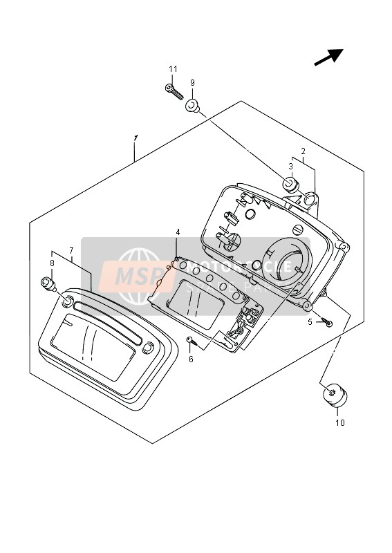 Suzuki LT-A750XP(Z) KINGQUAD AXi 4x4 2015 TACHOMETER für ein 2015 Suzuki LT-A750XP(Z) KINGQUAD AXi 4x4