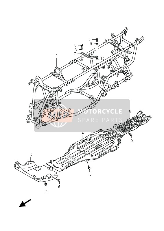 Suzuki LT-A750XP(Z) KINGQUAD AXi 4x4 2015 Telaio per un 2015 Suzuki LT-A750XP(Z) KINGQUAD AXi 4x4