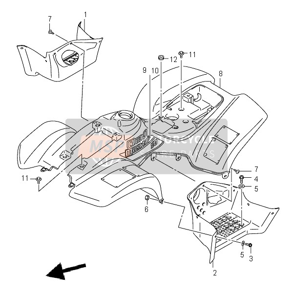 4731143F02YT9, Cover,Frame Cen, Suzuki, 0