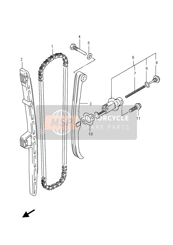 Suzuki LT-F400F KINGQUAD FSi 4X4 2015 Cam Chain for a 2015 Suzuki LT-F400F KINGQUAD FSi 4X4