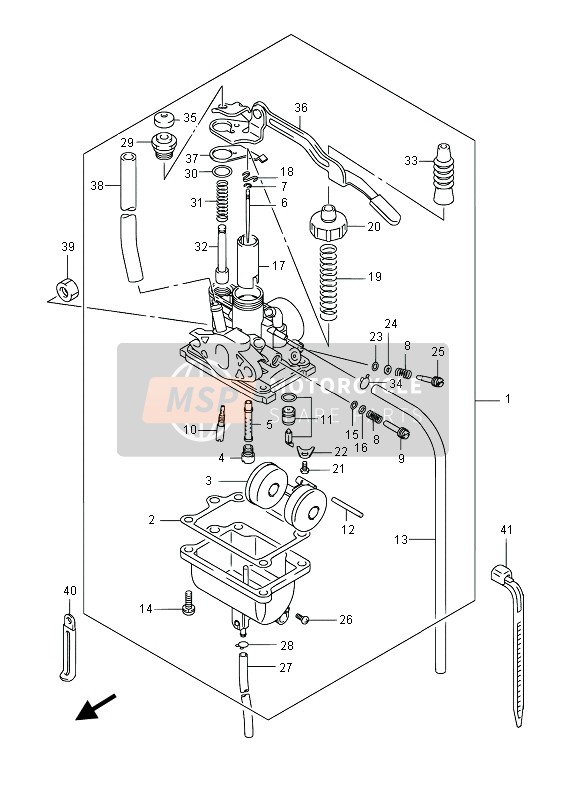 Suzuki LT-Z50 QUADSPORT 2015 Carburateur voor een 2015 Suzuki LT-Z50 QUADSPORT