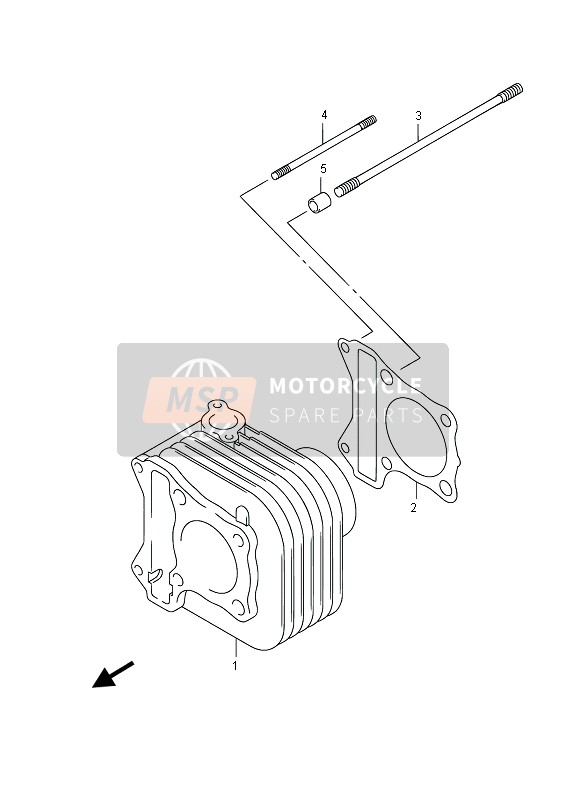 Suzuki LT-Z90 QUADSPORT 2015 ZYLINDER für ein 2015 Suzuki LT-Z90 QUADSPORT