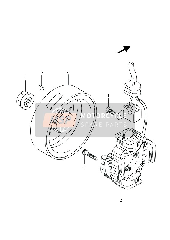 Suzuki LT-Z90 QUADSPORT 2015 Aimants pour un 2015 Suzuki LT-Z90 QUADSPORT