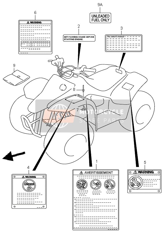 6833243F00, Label, Tire (English), Suzuki, 0