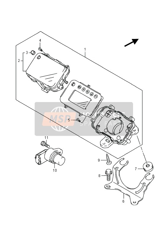 Suzuki LT-A400F KINGQUAD ASi 4X4 2016 Compteur De Vitesse pour un 2016 Suzuki LT-A400F KINGQUAD ASi 4X4