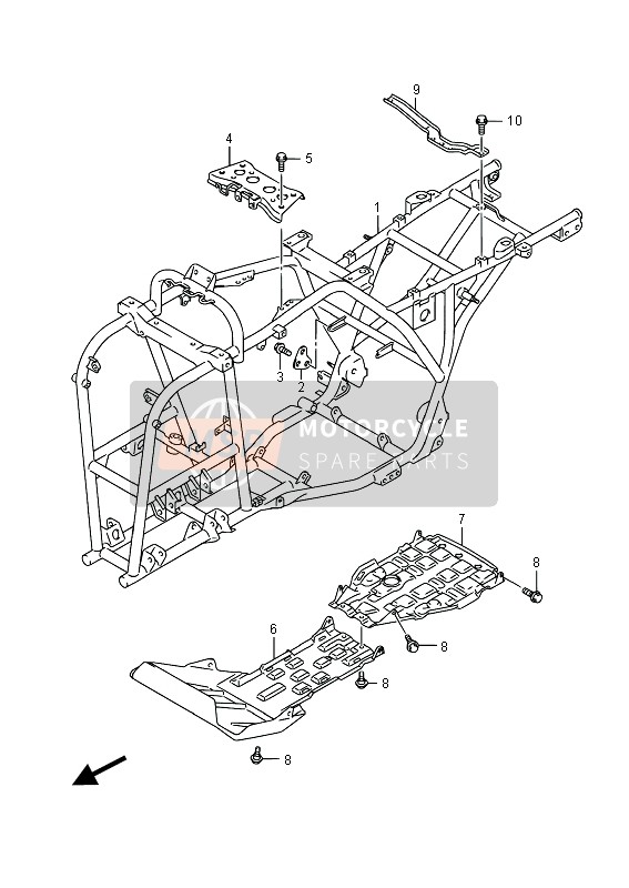 Suzuki LT-A400F KINGQUAD ASi 4X4 2016 Telaio per un 2016 Suzuki LT-A400F KINGQUAD ASi 4X4