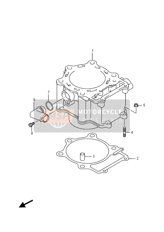 Suzuki LT-A750X(Z) KINGQUAD AXi 4X4 2016 Cylinder for a 2016 Suzuki LT-A750X(Z) KINGQUAD AXi 4X4