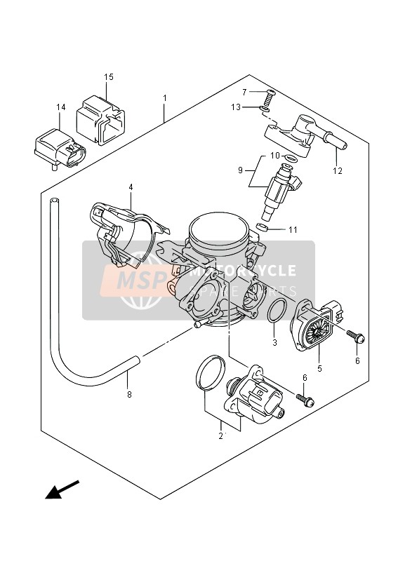 Suzuki LT-A750XP(Z) KINGQUAD AXi 4x4 2016 Corps de papillon pour un 2016 Suzuki LT-A750XP(Z) KINGQUAD AXi 4x4