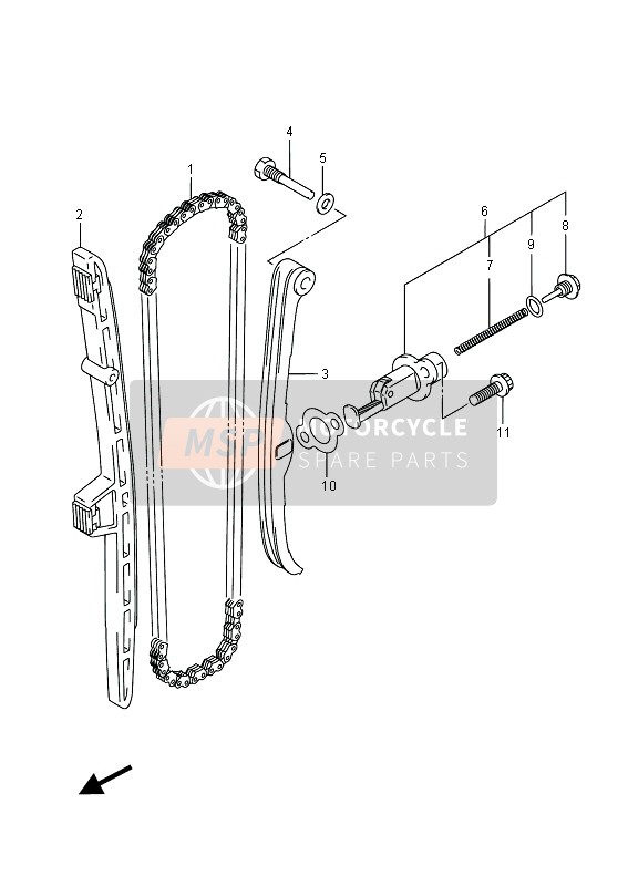 Suzuki LT-F400F KINGQUAD FSi 4X4 2016 Cam Chain for a 2016 Suzuki LT-F400F KINGQUAD FSi 4X4