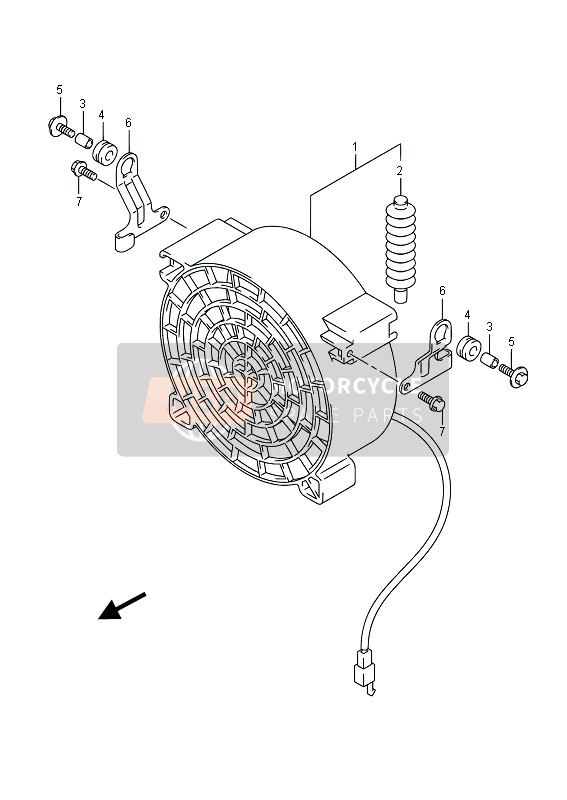 Suzuki LT-F400F KINGQUAD FSi 4X4 2016 Ventilateur pour un 2016 Suzuki LT-F400F KINGQUAD FSi 4X4