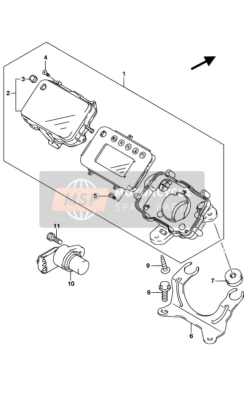 Suzuki LT-A400F KINGQUAD ASi 4X4 2017 TACHOMETER für ein 2017 Suzuki LT-A400F KINGQUAD ASi 4X4