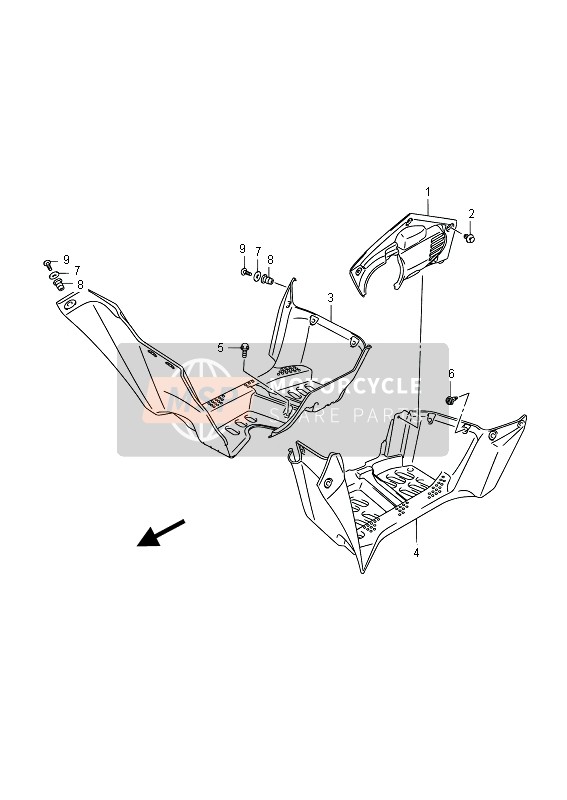 Suzuki LT-A750XP(Z) KINGQUAD AXi 4x4 2014 Parafango (LT-A750XP) per un 2014 Suzuki LT-A750XP(Z) KINGQUAD AXi 4x4