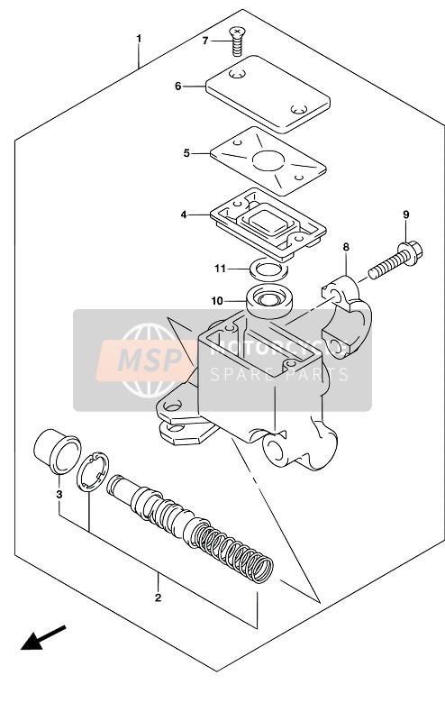 Suzuki LT-A400F KINGQUAD ASi 4X4 2017 Front Master Cylinder for a 2017 Suzuki LT-A400F KINGQUAD ASi 4X4