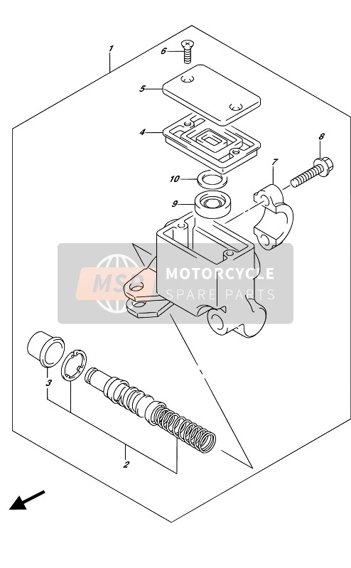 Suzuki LT-A500XP KINGQUAD AXi 4X4 2017 Front Master Cylinder for a 2017 Suzuki LT-A500XP KINGQUAD AXi 4X4