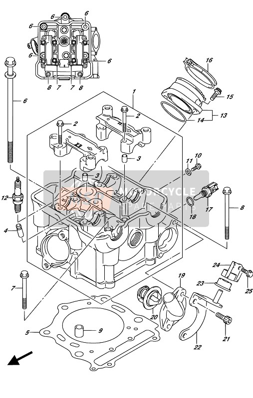 Suzuki LT-A750XP KINGQUAD AXi 4X4 2017 Cylinder Head for a 2017 Suzuki LT-A750XP KINGQUAD AXi 4X4