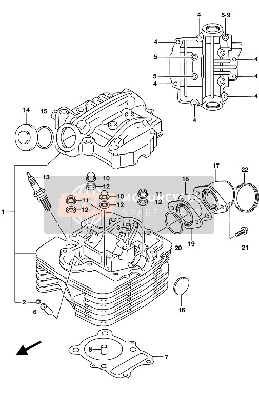 Suzuki LT-F250 2017 Cylinder Head for a 2017 Suzuki LT-F250