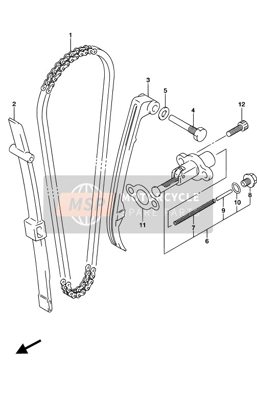 Suzuki LT-F250 2017 Catena a camme per un 2017 Suzuki LT-F250