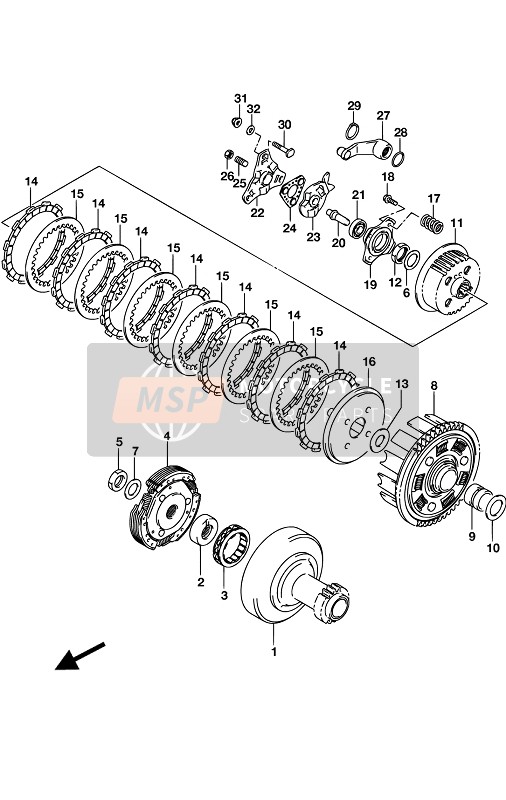 Suzuki LT-F250 2017 Embrayage pour un 2017 Suzuki LT-F250