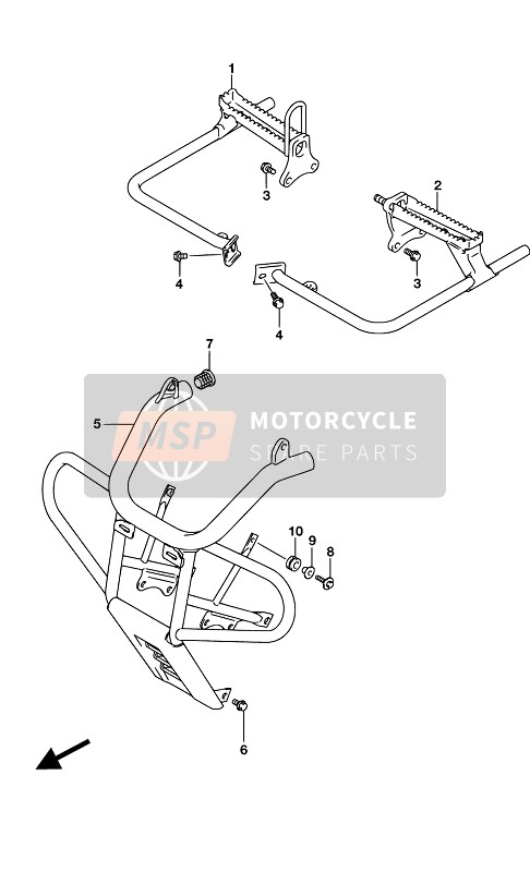 Suzuki LT-F250 2017 Footrest for a 2017 Suzuki LT-F250