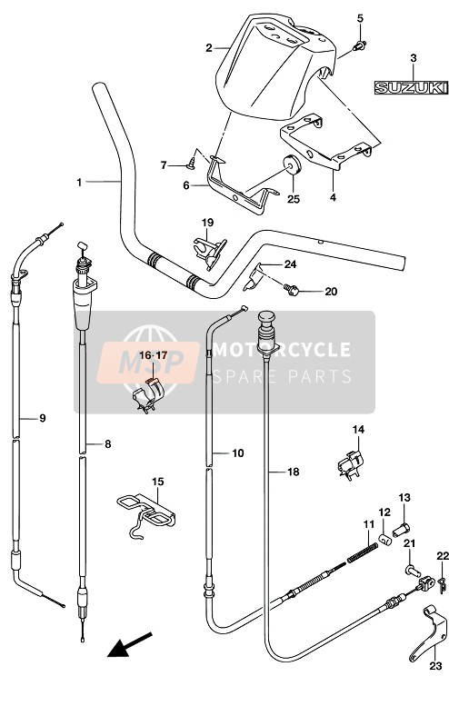 Suzuki LT-F250 2017 LENKER für ein 2017 Suzuki LT-F250