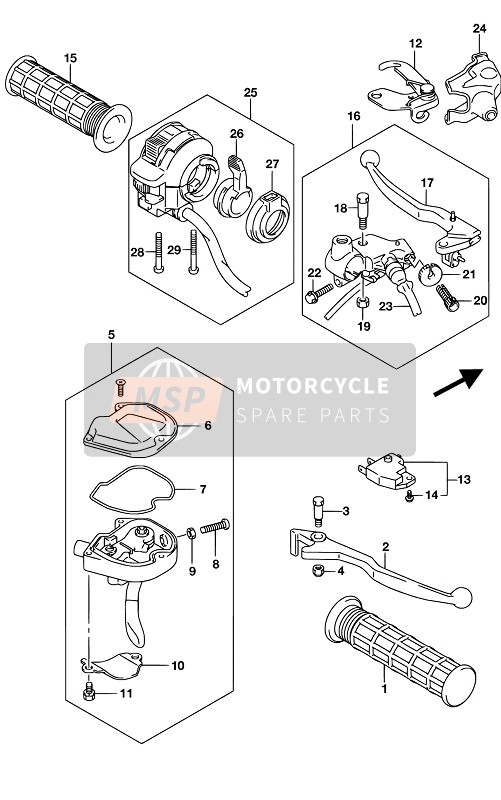 Suzuki LT-F250 2017 Handle Lever for a 2017 Suzuki LT-F250