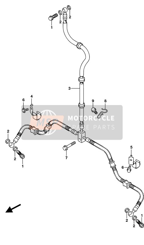 Suzuki LT-F250 2017 Flexible de frein avant pour un 2017 Suzuki LT-F250