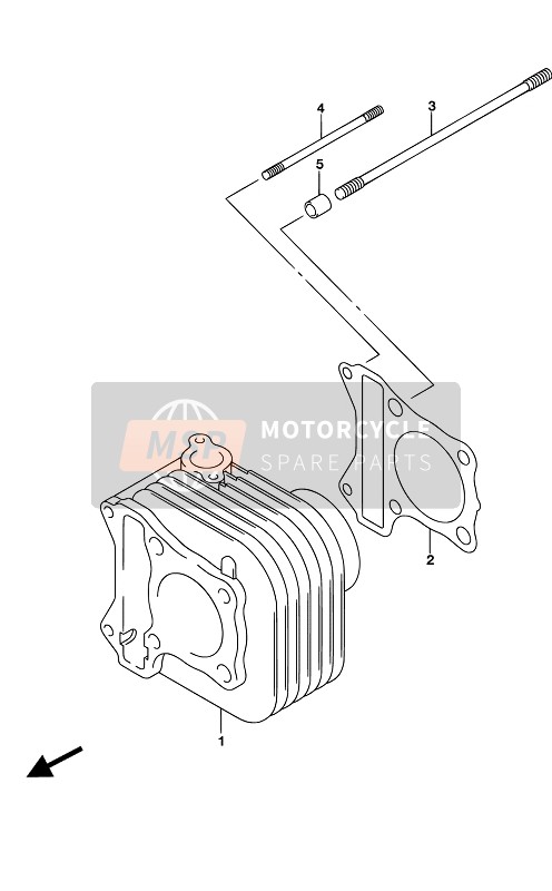 Suzuki LT-Z90 QUADSPORT 2017 ZYLINDER für ein 2017 Suzuki LT-Z90 QUADSPORT