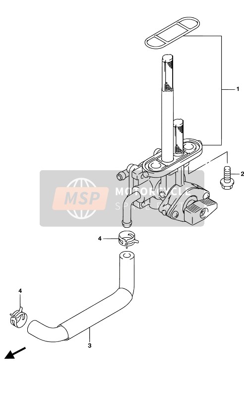 Suzuki LT-Z90 QUADSPORT 2017 Robinet de carburant pour un 2017 Suzuki LT-Z90 QUADSPORT