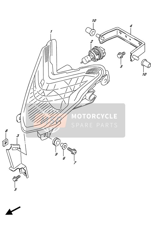 Suzuki LT-Z400 2017 Lampe frontale pour un 2017 Suzuki LT-Z400