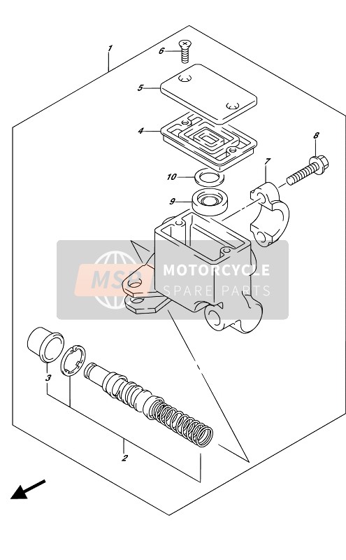 Suzuki LT-Z400 2017 Front Master Cylinder for a 2017 Suzuki LT-Z400