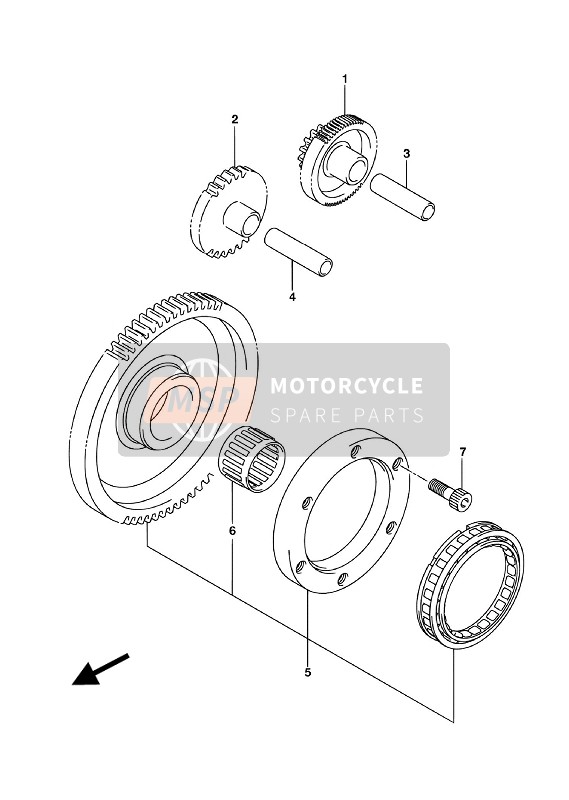 Suzuki LT-A400F KINGQUAD ASi 4X4 2018 Starter Clutch for a 2018 Suzuki LT-A400F KINGQUAD ASi 4X4