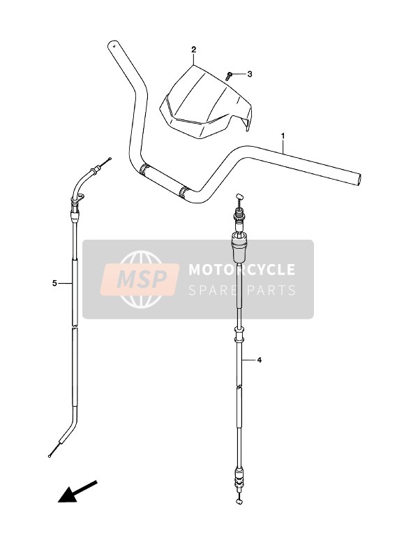 Suzuki LT-A400F KINGQUAD ASi 4X4 2018 Handlebar for a 2018 Suzuki LT-A400F KINGQUAD ASi 4X4