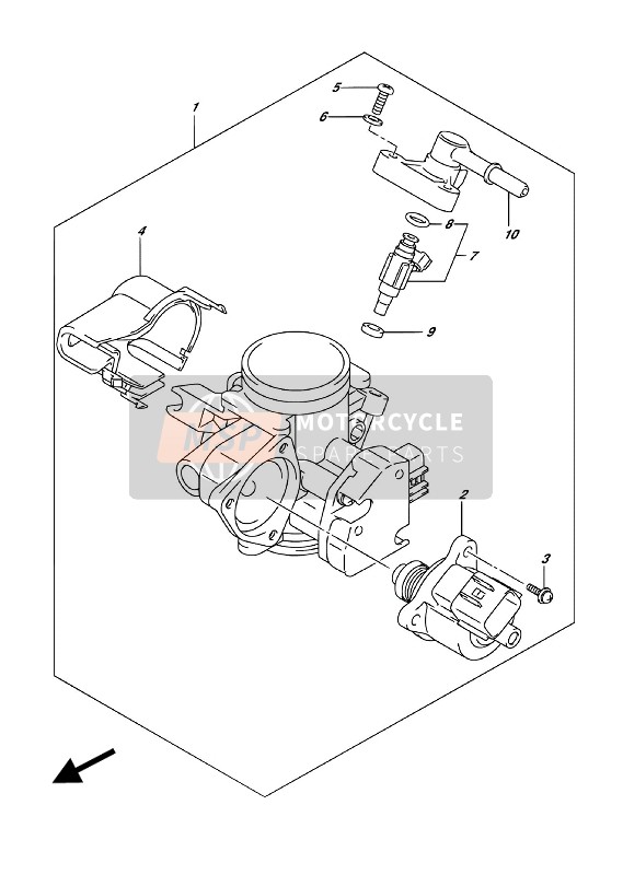 Suzuki LT-A500XP KINGQUAD AXi 4X4 2018 Throttle Body for a 2018 Suzuki LT-A500XP KINGQUAD AXi 4X4