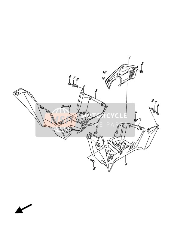 Suzuki LT-A750X KINGQUD AXi 4X4 2018 Mudguard for a 2018 Suzuki LT-A750X KINGQUD AXi 4X4