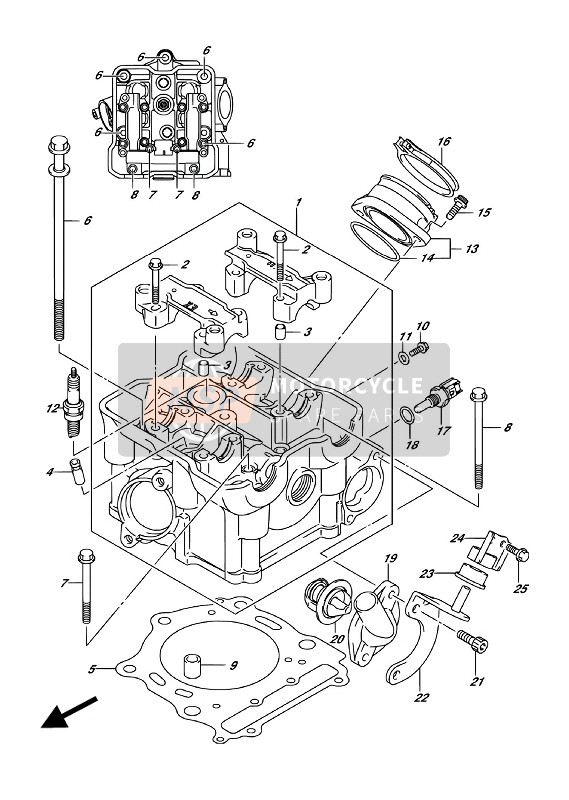 Suzuki LT-A750XP KINGQUD AXi 4X4 2018 Cylinder Head for a 2018 Suzuki LT-A750XP KINGQUD AXi 4X4