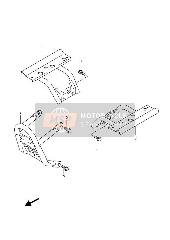 Suzuki LT-Z50 2014 Footrest for a 2014 Suzuki LT-Z50