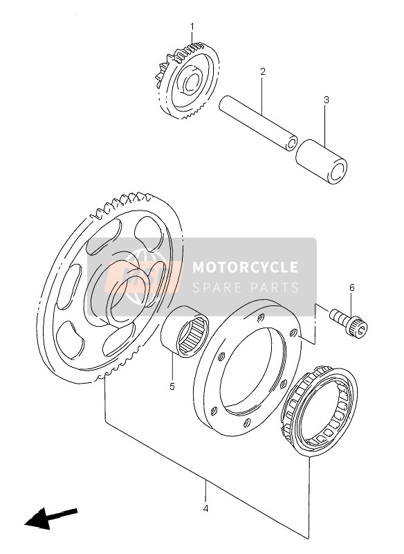 Suzuki LT-F250 QUADRUNNER 2000 Starter Clutch for a 2000 Suzuki LT-F250 QUADRUNNER