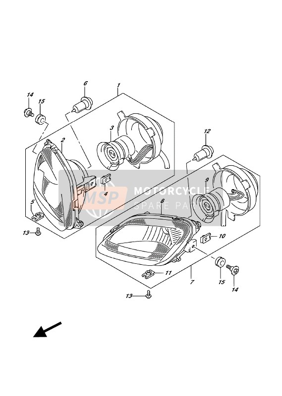 Suzuki LT-F250 2018 Headlamp for a 2018 Suzuki LT-F250